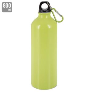 BOTELLA DE ALUMINIO CON MOSQUETON 800 ml. "TUAREG" PISTACHO