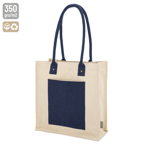 10993-MA-500x500-1.jpg BOLSA DE ALGODÓN CANVAS RECICLADO "SURAT" MARINO