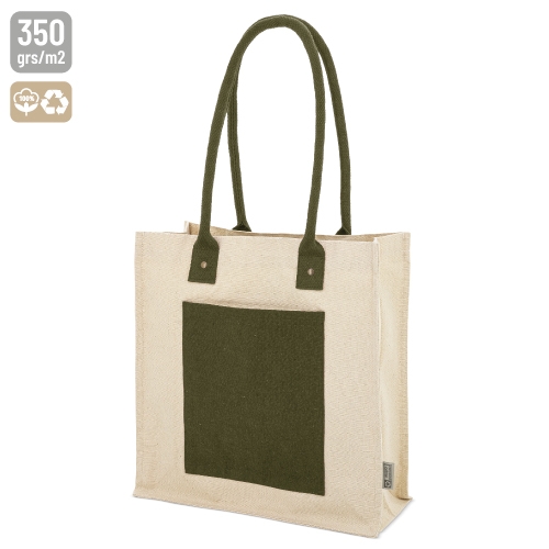 10993-VE-500x500-1.jpg BOLSA DE ALGODÓN CANVAS RECICLADO "SURAT" VERDE