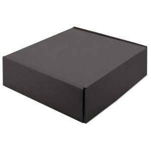 CAJA DE PRESENTACIÓN CARTÓN CORRUGADO "ZARIS" NEGRO