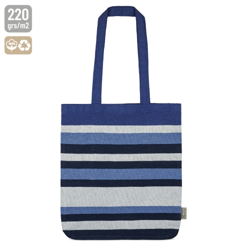 BOLSA RAYAS DE ALGODÓN RECICLADO "TRINITY" AZUL