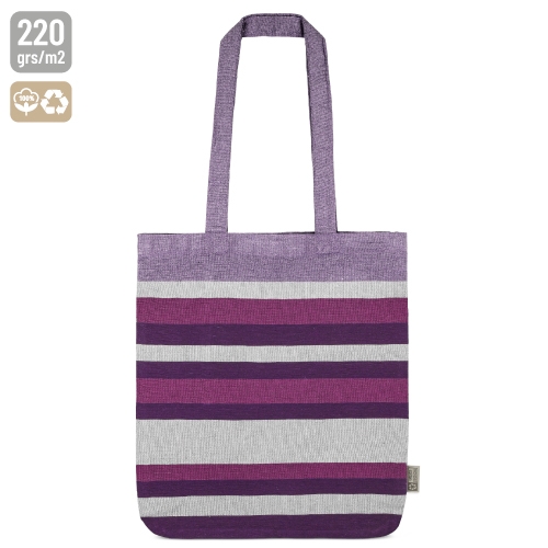 BOLSA RAYAS DE ALGODÓN RECICLADO "TRINITY" LILA