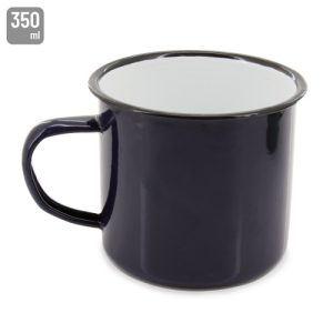 TAZA ESMALTADA "RETRO" NEGRO