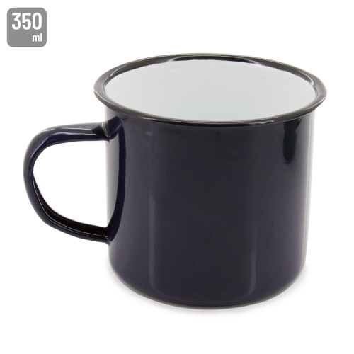TAZA ESMALTADA "RETRO" NEGRO
