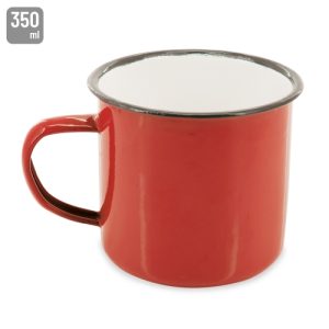 TAZA ESMALTADA "RETRO" ROJO