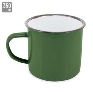 TAZA ESMALTADA "RETRO" VERDE