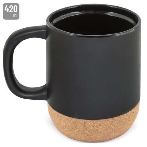 TAZA CERAMICA "SOFF" NEGRO