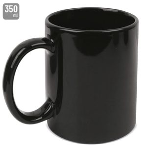 TAZA CERAMICA "MÉRIDA" NEGRO