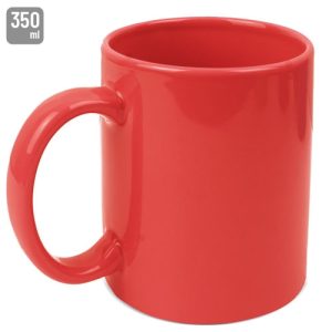 TAZA CERAMICA "MÉRIDA" ROJO