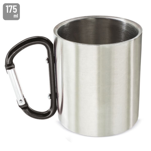 TAZA CON MOSQUETON ESTANDAR "VENTURE" NEGRO