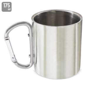 TAZA CON MOSQUETON ESTANDAR "VENTURE" PLATA