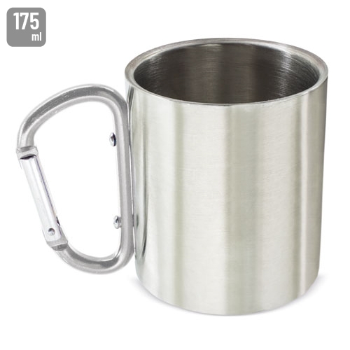 TAZA CON MOSQUETON ESTANDAR "VENTURE" PLATA