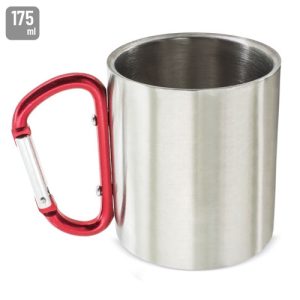 TAZA CON MOSQUETON ESTANDAR "VENTURE" ROJO