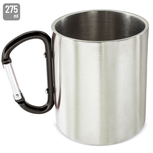 TAZA CON MOSQUETÓN "VENTURE PLUS" NEGRO