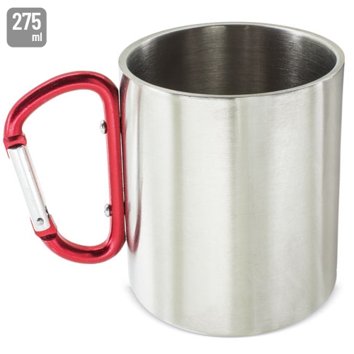 TAZA CON MOSQUETÓN "VENTURE PLUS" ROJO