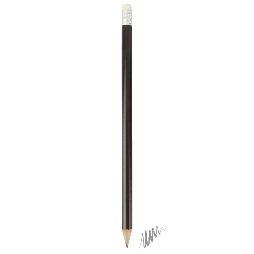 LÁPIZ MADERA CON GOMA NEGRO