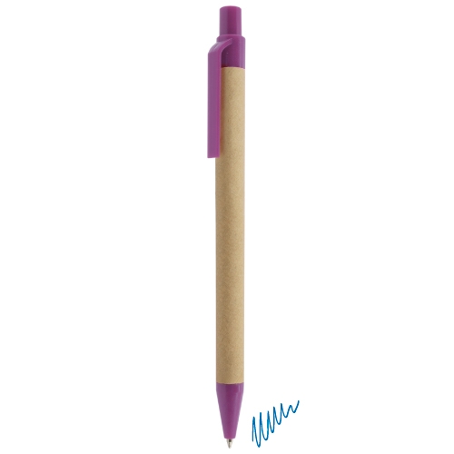 BOLIGRAFO CARTÓN RECICLADO "KARL" LILA
