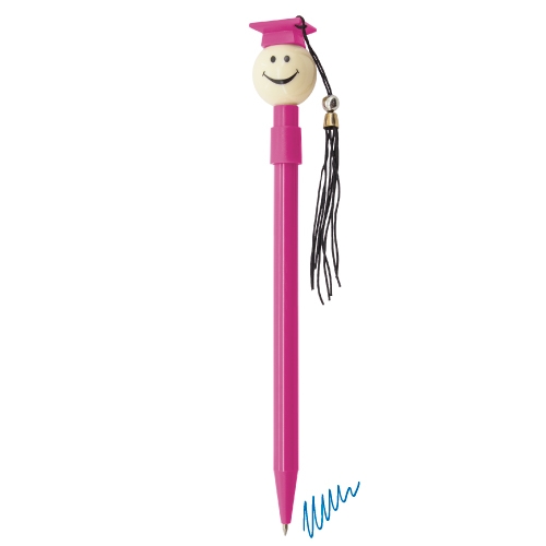BOLIGRAFO GRADUADO "BIRRETE" FUCSIA