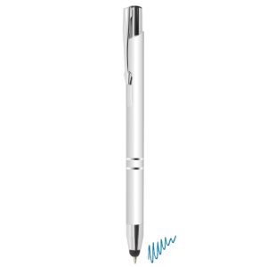 B-319-BL-500x500-1.jpg BOLIGRAFO METÁLICO AUTOMÁTICO CON PUNTERO "DENVER" BLANCO