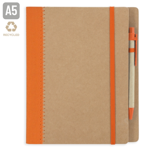 CUADERNO A5 CARTON RECICLADO "DIPA" NARANJA