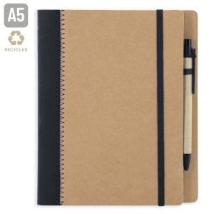 CUADERNO A5 CARTON RECICLADO "DIPA" NEGRO