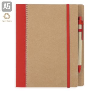 CUADERNO A5 CARTON RECICLADO "DIPA" ROJO