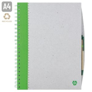 CUADERNO A4 CARTON RECICLADO "ENSA" VERDE