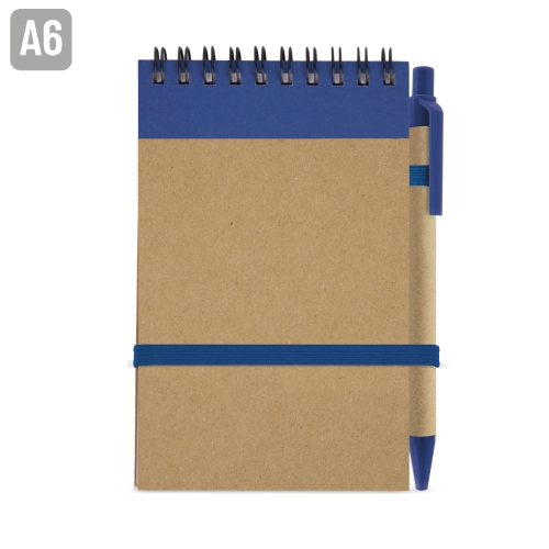 BLOC DE NOTAS CON BOLIGRAFO RECICLADO "MAEL" ROYAL