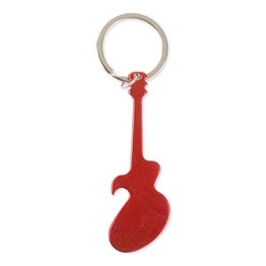 LLAVERO ALUMINIO GUITARRA  ROJO