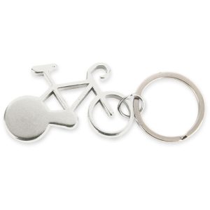 LLAVERO ALUMINIO "BIKE" PLATA