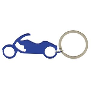 LLAVERO ALUMINIO MOTO AZUL