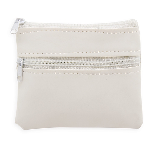 MONEDERO DOBLE CREMALLERA "LAUREN" BLANCO