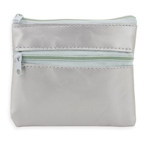 MONEDERO DOBLE CREMALLERA "LAUREN" PLATA