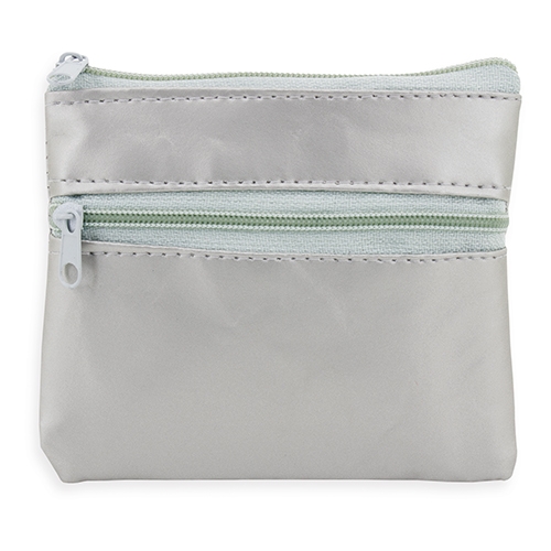MONEDERO DOBLE CREMALLERA "LAUREN" PLATA