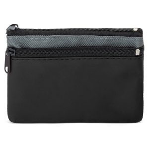 MONEDERO 2 CREMALLERAS "DUBLE" NEGRO