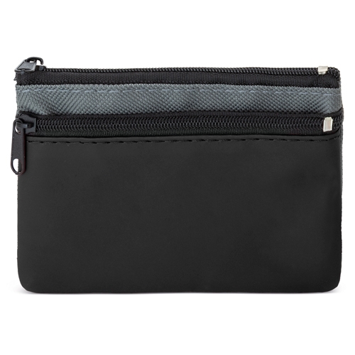 MONEDERO 2 CREMALLERAS "DUBLE" NEGRO