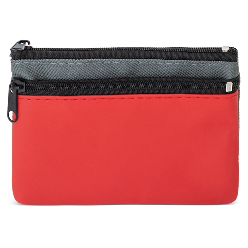 MONEDERO 2 CREMALLERAS "DUBLE" ROJO