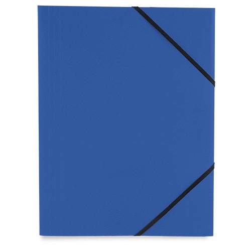 CARPETA SILVER CON GOMAS "CHAP" AZUL