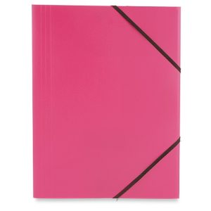 CARPETA SILVER CON GOMAS "CHAP" FUCSIA