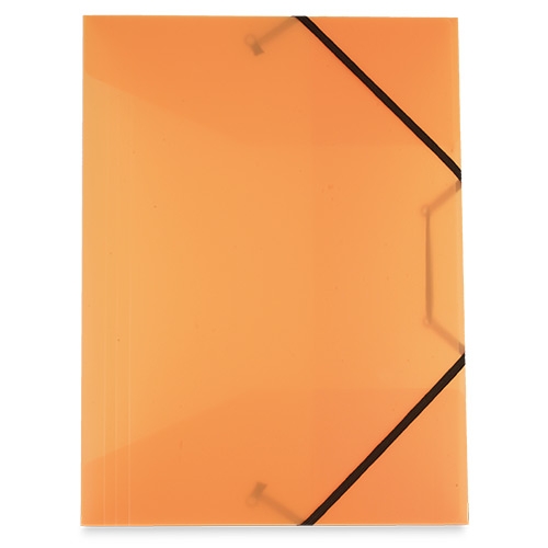 CARPETA SILVER CON GOMAS "CHAP" NARANJA