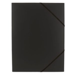 CARPETA SILVER CON GOMAS "CHAP" NEGRO