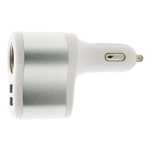 CARGADOR MULTIPLE MIX ALUMINIO "KEPPLER" BLANCO/PLATA