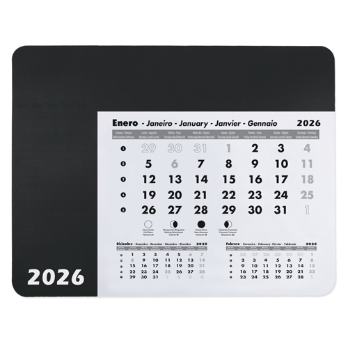 ALFOMBRILLA CALENDARIO "DENNIS" NEGRO