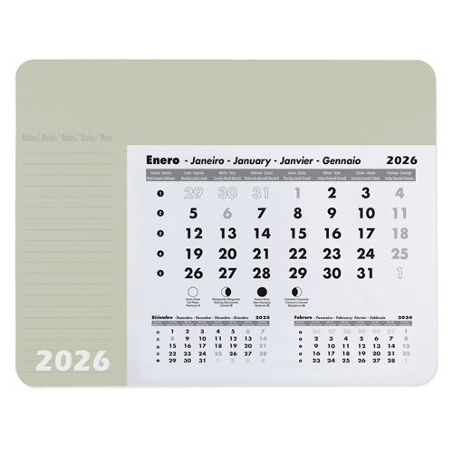 ALFOMBRILLA CALENDARIO "DENNIS" PLATA