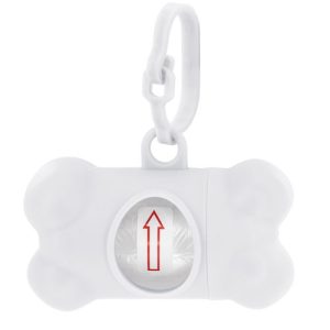 E-051-BL-500x500-1.jpg PORTABOLSAS FORMA HUESO "PERRETE" BLANCO