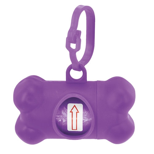 PORTABOLSAS FORMA HUESO "PERRETE" LILA