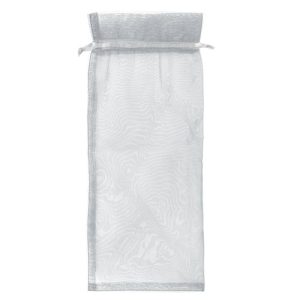 BOLSA VINO ORGANZA TREPY PLATA