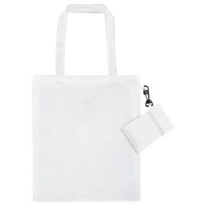 BOLSA PLEGABLE Y FUNDA CON CREMALLERA "POPPY" BLANCO