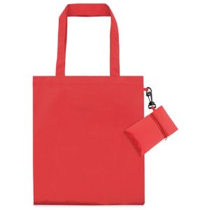 BOLSA PLEGABLE Y FUNDA CON CREMALLERA "POPPY" ROJO