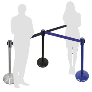 POSTES SEPARADORES CINTA RETRACTIL "DIVISON" AZUL